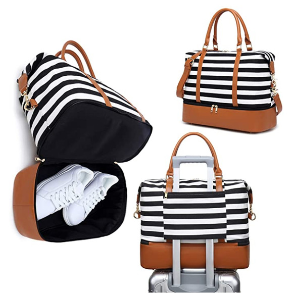 NEW! Women's Larof Luxury Weekender Travel Tote - Picture 3 of 6